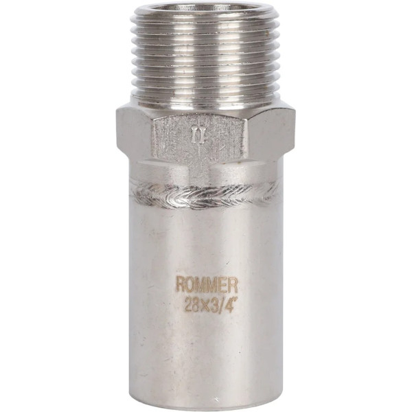 Вставка резьбовая 28х3/4"Н Rommer из нержавеющей стали (пресс) (RSS-0024-002834) Вставка резьбовая 28х3/4"Н Rommer из нержавеющей стали (пресс) (RSS-0024-002834)
