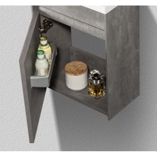 Тумба подвесная с дверкой BelBagno Pietra Mini 46-R Stucco Cemento (PIETRA MINI-460-1A-SO-SCM-R)