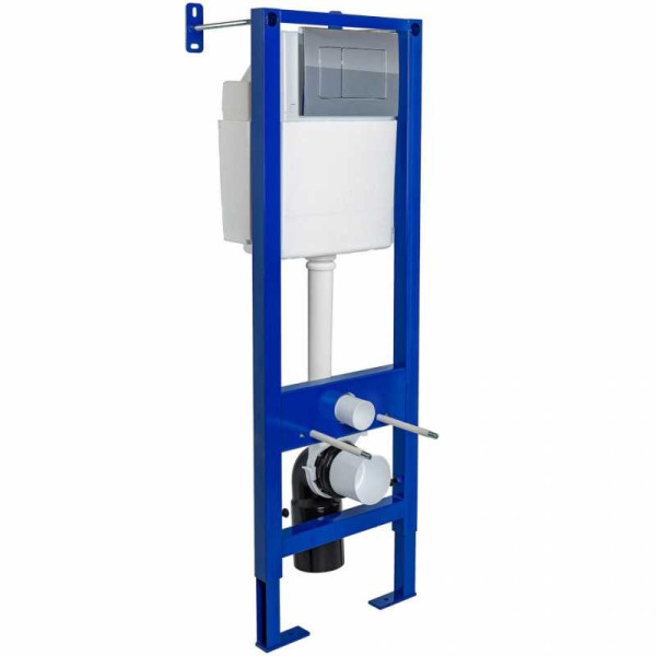 Инсталляция для подвесного унитаза Berges ATOM 410 с клавишей (040331) хром