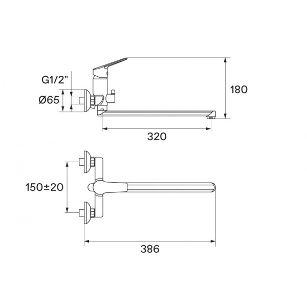 Смеситель для ванны и душа Santek Венга хром с душевым гарнитуром (WH5A12003C001) Смеситель для ванны и душа Santek Венга хром с душевым гарнитуром (WH5A12003C001)