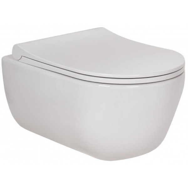 Комплект инсталляция с унитазом Berges Novum525 c с кнопкой F5 SoftTouch черная, унитаз EGO Rimless, сиденье Toma Slim SO (047255)