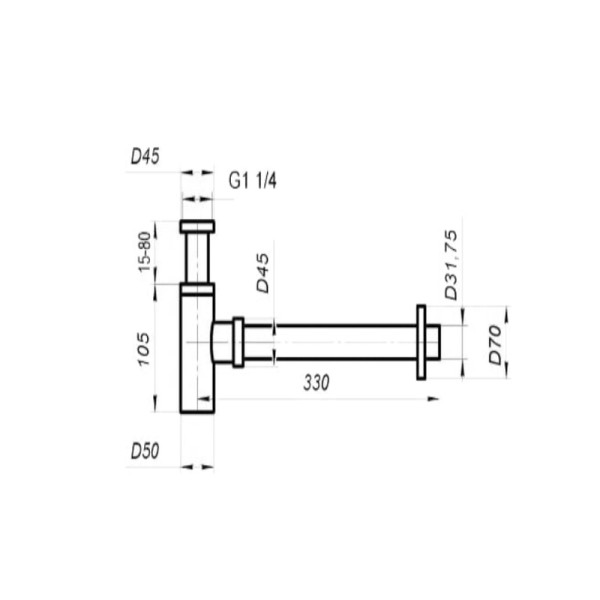 Сифон для раковины BelBagno (BB-SMT2-NERO)