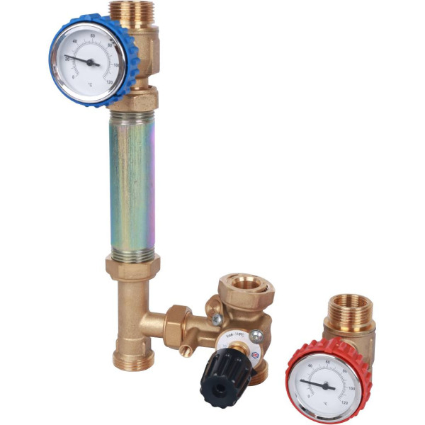 Насосная группа Stout 3/4" (с 3-х ходовым приводным смесителем, без насоса) (SDG-0007-002001)