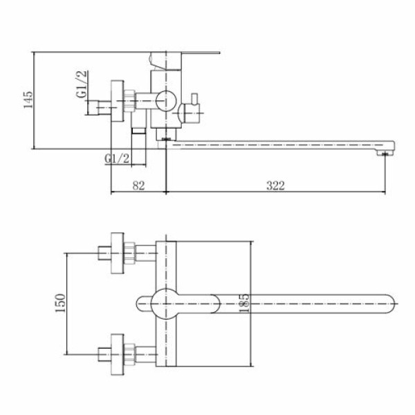 Смеситель для ванны и душа Fashun с душевым комплектом сатин (A52201)