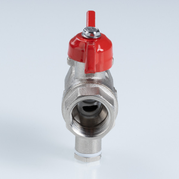 Кран 1/2"хМ10 ВВ шаровый Valtec Стандарт никелированный (ГОСТ) для подключения датчика температуры (красная бабочка) VT.128.N.04 Кран 1/2"хМ10 ВВ шаровый Valtec Стандарт никелированный (ГОСТ) для подключения датчика температуры (красная бабочка) VT.128.N.04