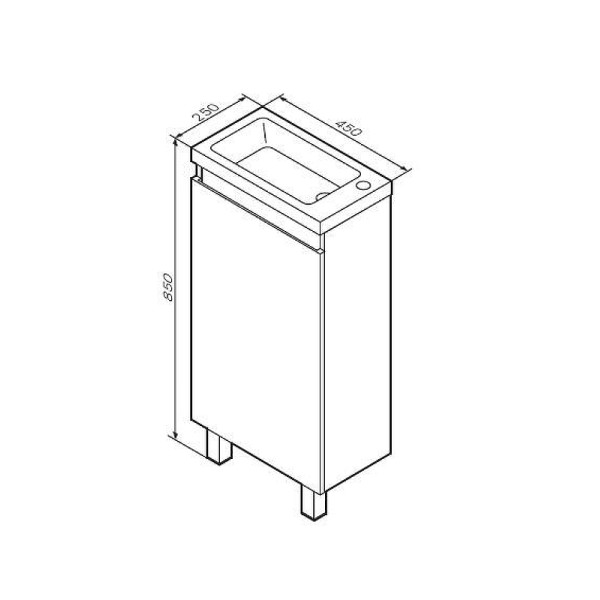 Тумба напольная AM.PM X-Joy 45 (M85AFSX0451WG)