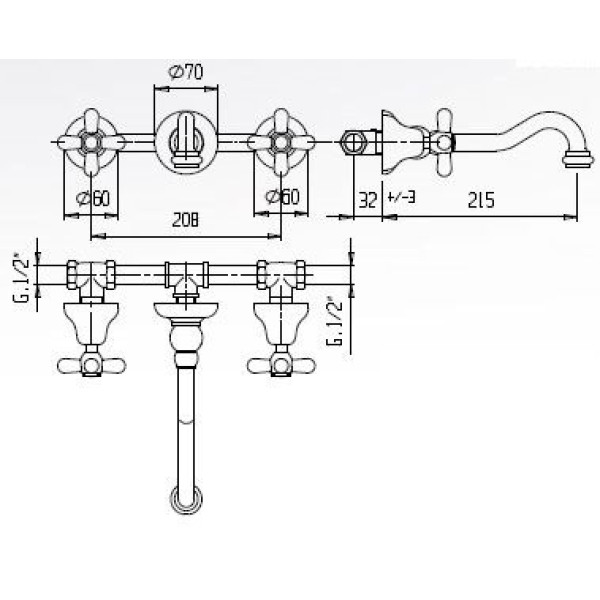Смеситель для раковины Cezares Golf (GOLF-BLS1-01) Смеситель для раковины Cezares Golf (GOLF-BLS1-01)