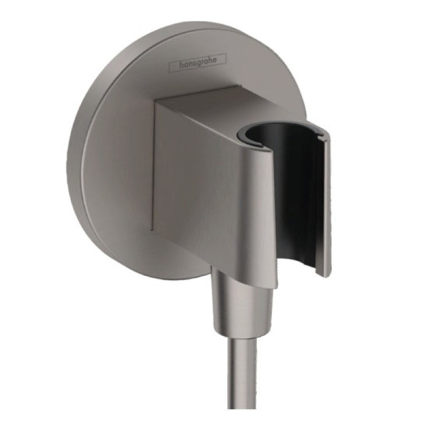 Шланговое подсоединение Hansgrohe Fixfit S с держателем душа черный хром (26888340) Шланговое подсоединение Hansgrohe Fixfit S с держателем душа черный хром (26888340)