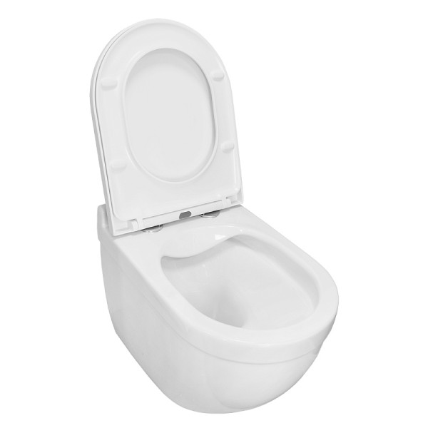 Унитаз подвесной Fora безободковый с сиденьем микролифт 520x360x410 (AZ-0017 E-R)