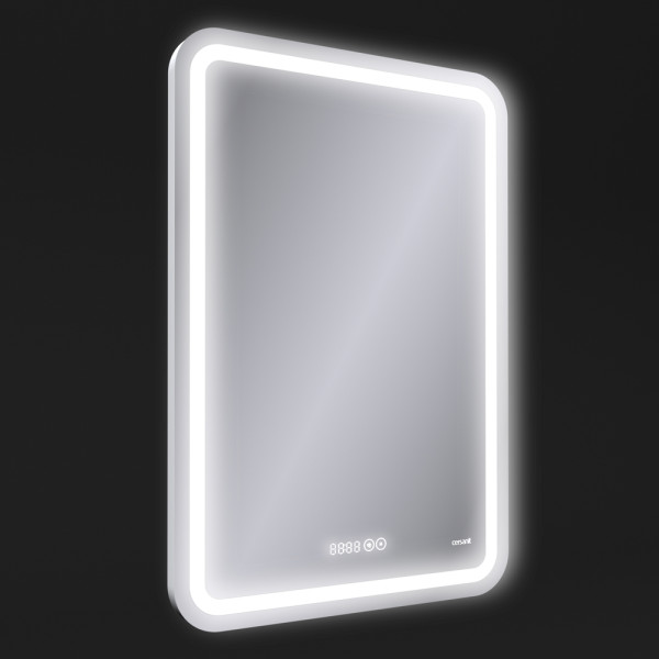Зеркало Cersanit LED Design Pro 050 55х80 с подсветкой с часами хол. тепл. cвет Зеркало Cersanit LED Design Pro 050 55х80 с подсветкой с часами хол. тепл. cвет