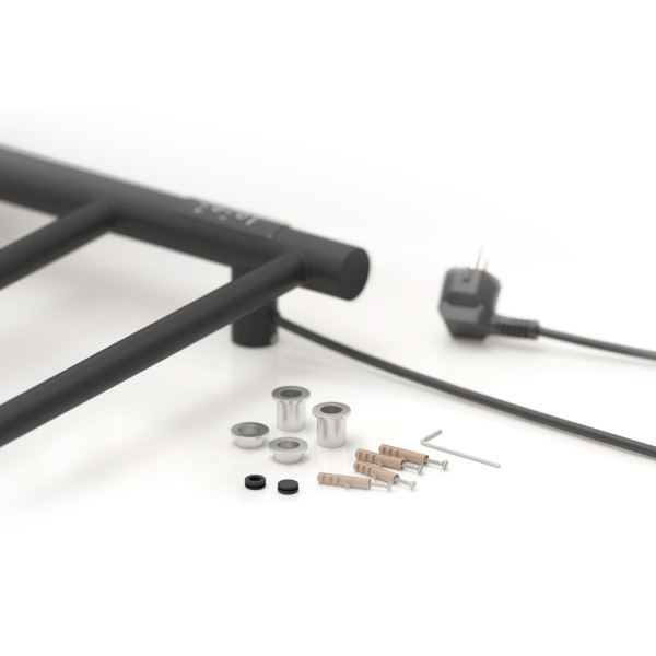 Полотенцесушитель электрический Сунержа Стилье Формат 27 800x400 матовый провод слева/справа чёрный (31528-8040)