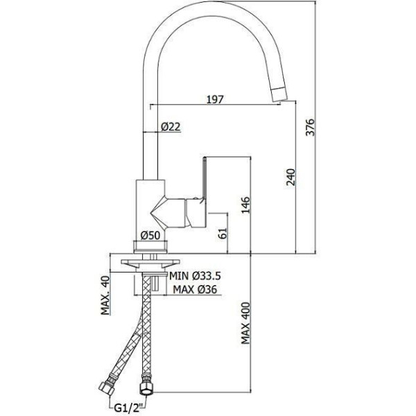 Смеситель для кухни Paffoni Red хром (RED180CR)