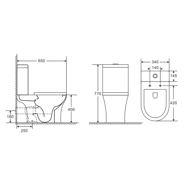 Унитаз напольный Azario Унитаз с сиденьем с микролифтом белый (AZ-2311)
