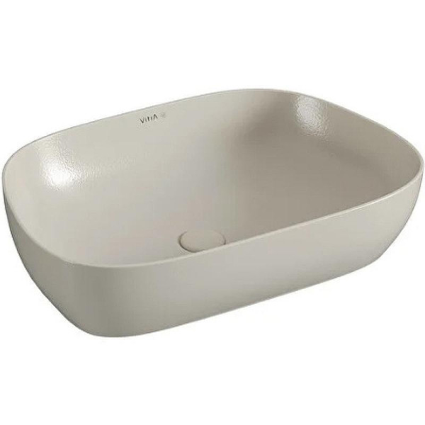 Раковина накладная Vitra Outline Recycled 63x42 без перелива матовый тауп (7993B066-0016)