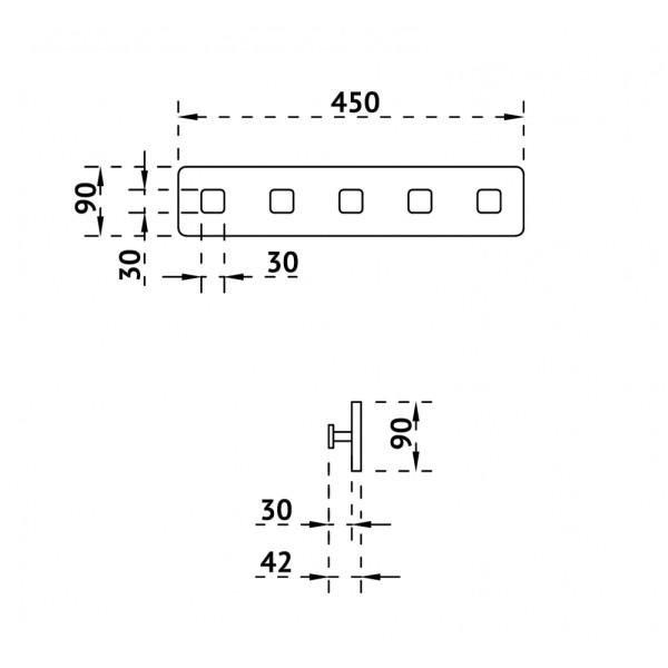 Вешалка Abber Stein черная матовая (AS1650MB)