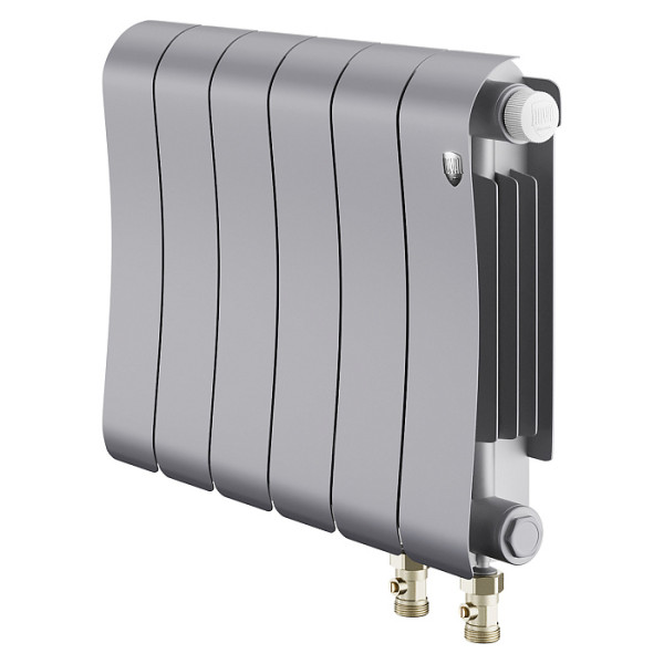 Радиатор биметаллический Royal Thermo Infinity 300 Silver Satin VR80 (6 секций) Серебристый (RTISSVR8030006)