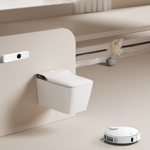 Комплект Abber подвесной электронный унитаз-биде Rechteck AC1215S с инсталляцией AC0101P2 (AC1215S-AC0101P2)