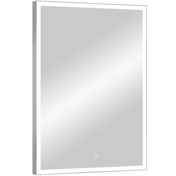 Зеркало с подсветкой Континент Frame Silver LED 700х1200 (ЗЛП2011)