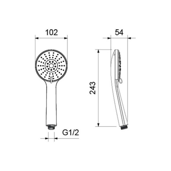 Лейка душевая Aquatek Бетта черный матовый (AQ2009MB) Лейка душевая Aquatek Бетта черный матовый (AQ2009MB)