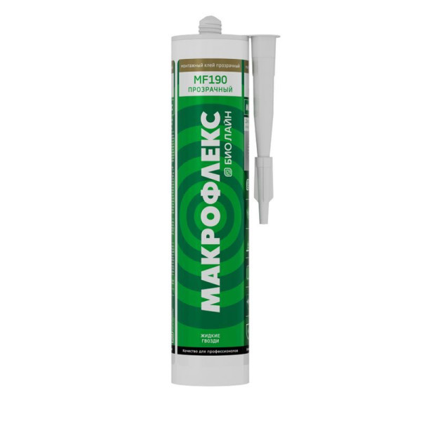 Клей монтажный Макрофлекс Bio Line MF190 Ультрасильный 280 г. (прозрачный) (2670487)