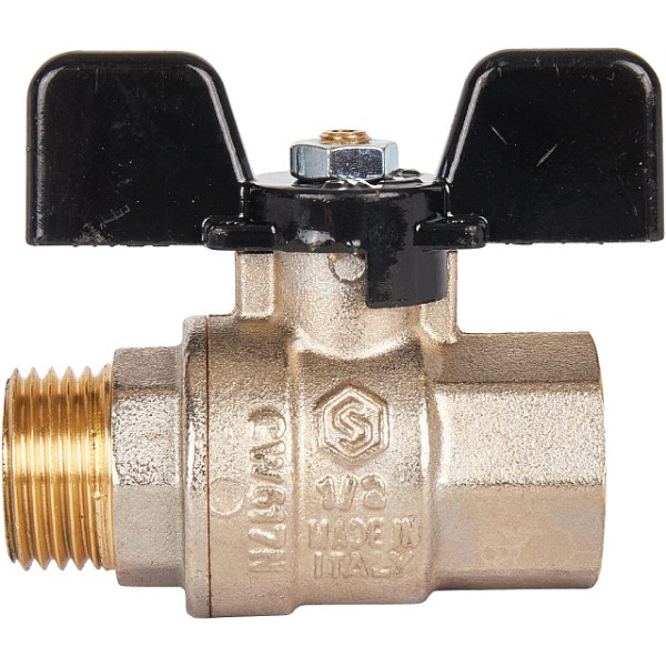 Кран 1/2" ВН шаровый Stout (черная бабочка, полнопроходной) (SVB-0004-000015) Кран 1/2" ВН шаровый Stout (черная бабочка, полнопроходной) (SVB-0004-000015)