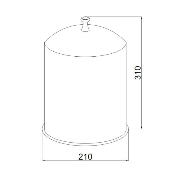 Ведро для мусора Boheme Provanse 21x21x31 бронза (10808)