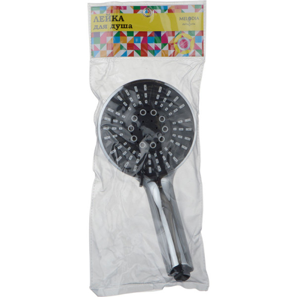 Душевая лейка Melodia 125 мм 5 функции, хром/черный/серый (MKP20439) Душевая лейка Melodia 125 мм 5 функции, хром/черный/серый (MKP20439)