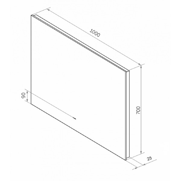 Зеркало с подсветкой Континент Trezhe Led 1000х700 с бесконтактным сенсором, теплая подсветка (ЗЛП316)