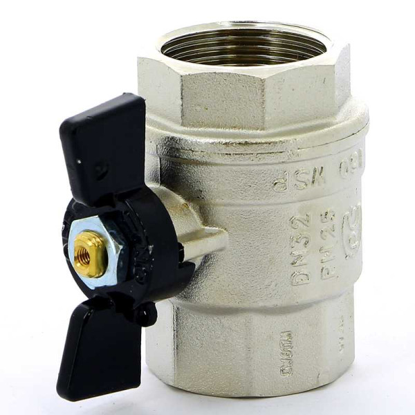 Кран Bugatti 1 1/4" ВВ шаровый Oregon 302 (черная бабочка) (03020077)