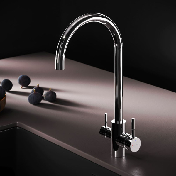 Смеситель для кухни AM.PM X-Joy S с С-изливом с каналом для питьевой воды хром (F85B07700)