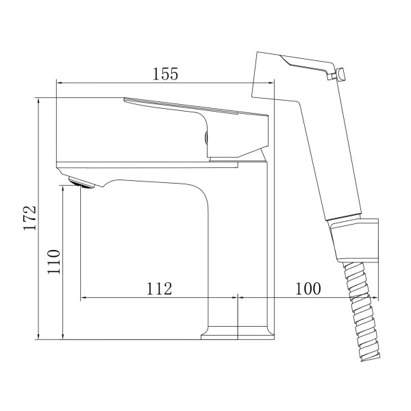 Смеситель с гигиеническим душем Voda Shore хром (SHR27H)