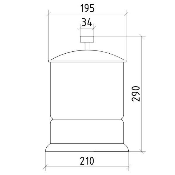 Ведро для мусора Boheme Royal Cristal 21x21x29 хром (10927-CR-B)
