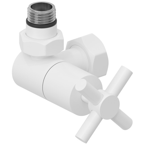 Вентиль Сунержа 1/2"x3/4" НР/НГ 3D левый крест матовый белый (30-1410-1234) Вентиль Сунержа 1/2"x3/4" НР/НГ 3D левый крест матовый белый (30-1410-1234)