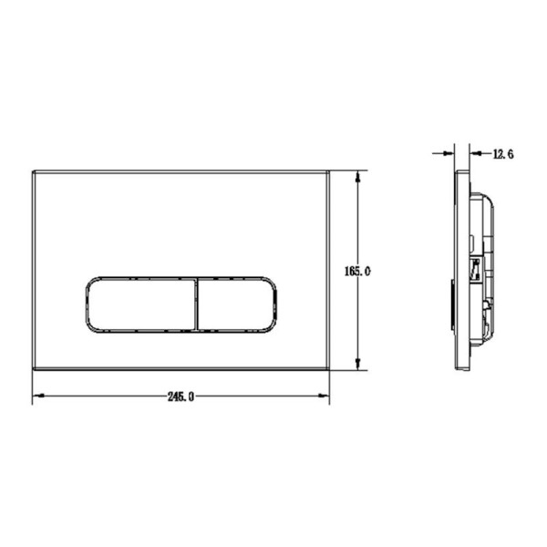Клавиша смывная РЕХАУ Nova Ellipse 001 с овальными клавишами, пластик, серебристая матовая (19102121001)