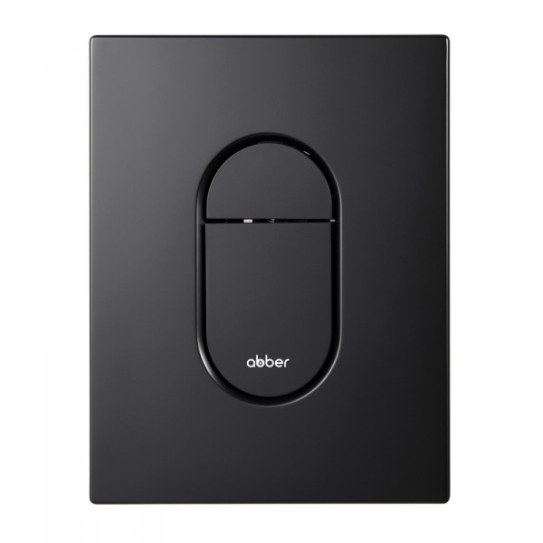 Клавиша смывная Abber черная матовая (AC0124MB)