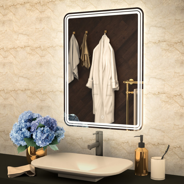 Зеркало Azario Adriana 600х800 влагостойкое c подсветкой и диммером (CS00066638)