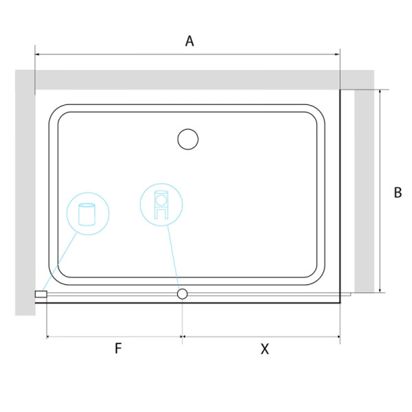 Душевое ограждение RGW Walk In WA-033 70x195 стекло матовое, профиль хром (351003307-21)