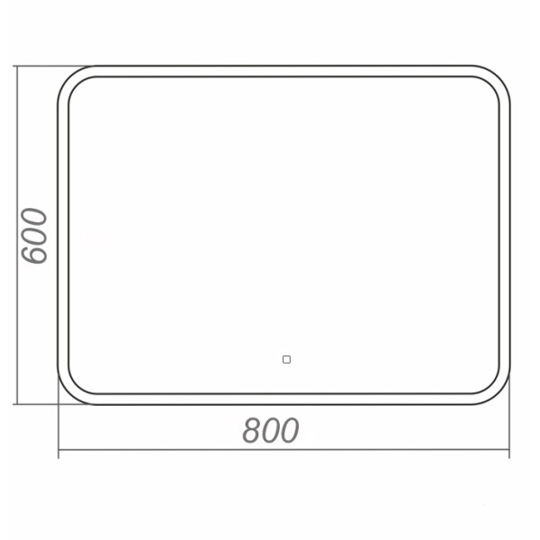 Зеркало Azario Alone Raggio 800х600 влагостойкое с подсветкой, сенсорный выключатель с функцией диммера (CS00078965)