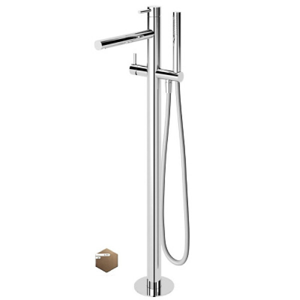 Смеситель напольный Cezares leaf ручной душ, шланг, sunset (LEAF-VDP-L-SS)