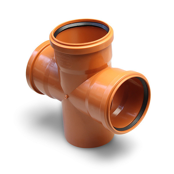 Крестовина 110х110х110х87° Pro Aqua Terra (PP) для наружной канализации (PPH90111187) Крестовина 110х110х110х87° Pro Aqua Terra (PP) для наружной канализации (PPH90111187)