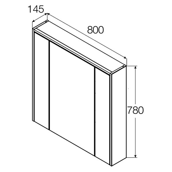 Шкаф зеркальный Roca Ronda 80x14,5x78 белый глянцевый (ZRU9302970)