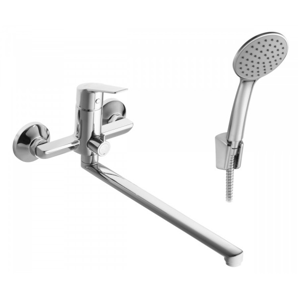 Смеситель для ванны и душа Santek Венга хром с душевым гарнитуром (WH5A12003C001) Смеситель для ванны и душа Santek Венга хром с душевым гарнитуром (WH5A12003C001)