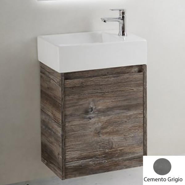 Тумба подвесная BelBagno Kraft Mini 50 Cemento Grigio левая (KRAFT MINI-500/260-1A-SO-CG-L)