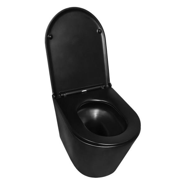 Унитаз подвесной Teramo безободковый с сиденьем микролифт 515x355x365 (AZ-0053-UQ3-MB) Унитаз подвесной Teramo безободковый с сиденьем микролифт 515x355x365 (AZ-0053-UQ3-MB)