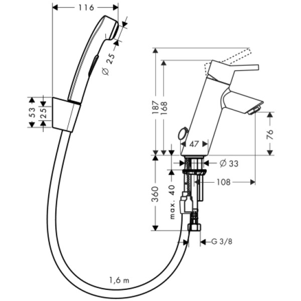 Смеситель для раковины Hansgrohe Talis S2 (32140000)