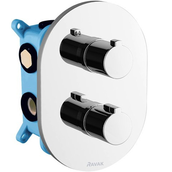 Смеситель для душа Ravak термостат для R-box multi 3 вывода внешняя часть хром CR 067.00 (X070075)
