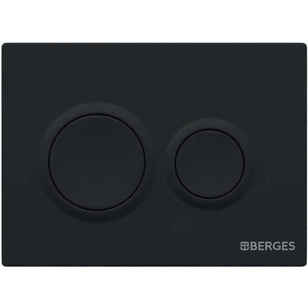 Клавиша смыва Berges Novum L5 O5 Soft Touch, черная (40065)