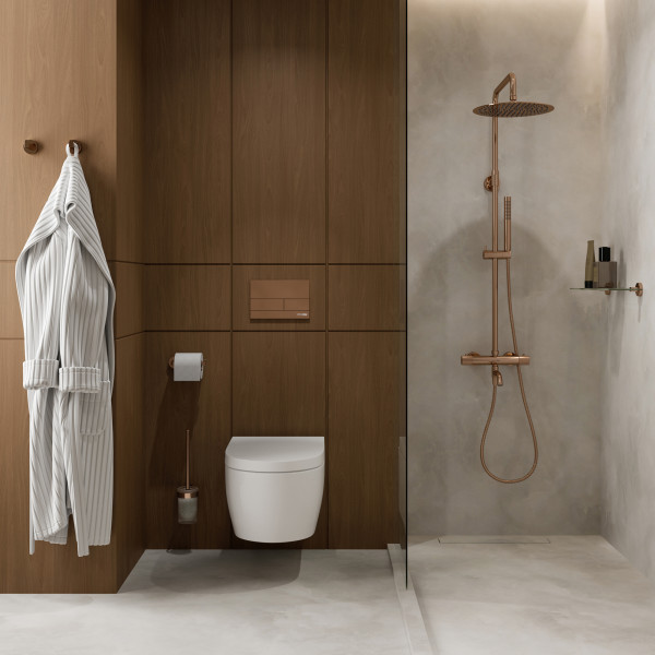 Инсталляция для унитаза WasserKRAFT Dinkel с клавишей смыва золото розовое (58TLT.010.ME.RG04)