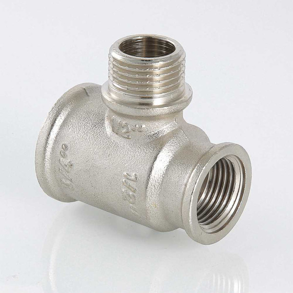 Тройник переходной 3/4"х1/2"х1/2" ВНВ Valtec (никель) (VTr.132.RN.050404) Тройник переходной 3/4"х1/2"х1/2" ВНВ Valtec (никель) (VTr.132.RN.050404)