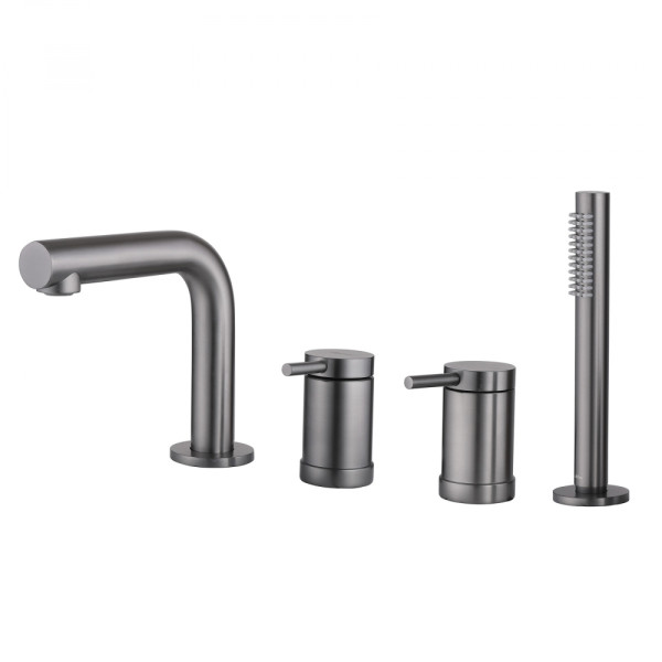 Смеситель на борт ванны Abber Emotion никель (AF8813NG) Смеситель на борт ванны Abber Emotion никель (AF8813NG)